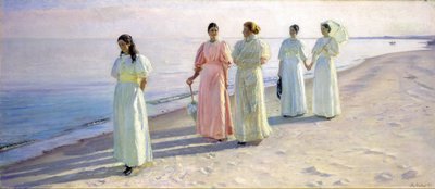 Passeggiata sulla spiaggia da Michael Peter Ancher